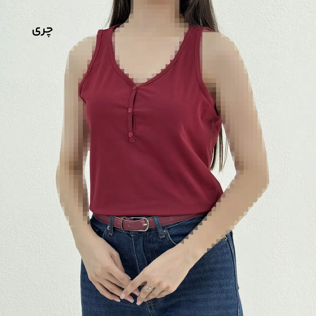 تاپ زنانه بیسیک جلو دکمه | آی بولک