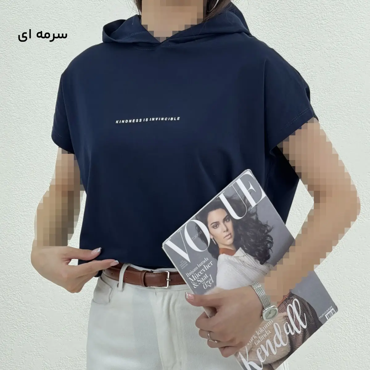 وست زنانه کلاه دار نخ و پنبه | آی بولک