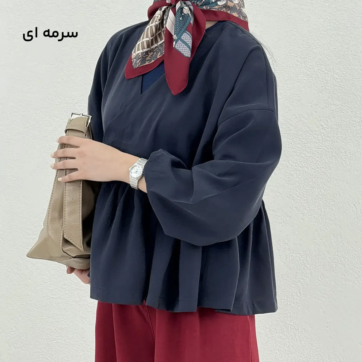 شومیز زنانه مودال پایین چیندار | آی بولک