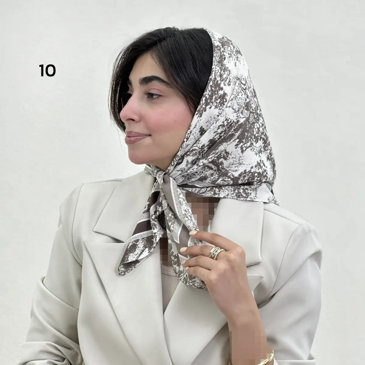 مینی اسکارف زنانه طرحدار تویل | آی بولک