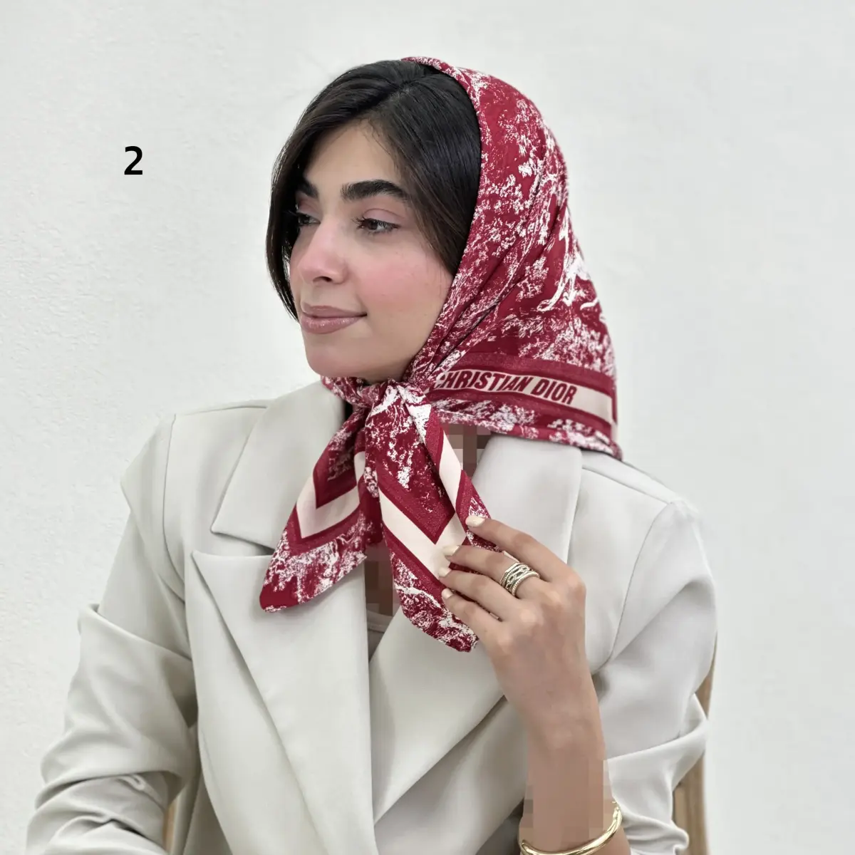 مینی اسکارف زنانه طرحدار تویل | آی بولک
