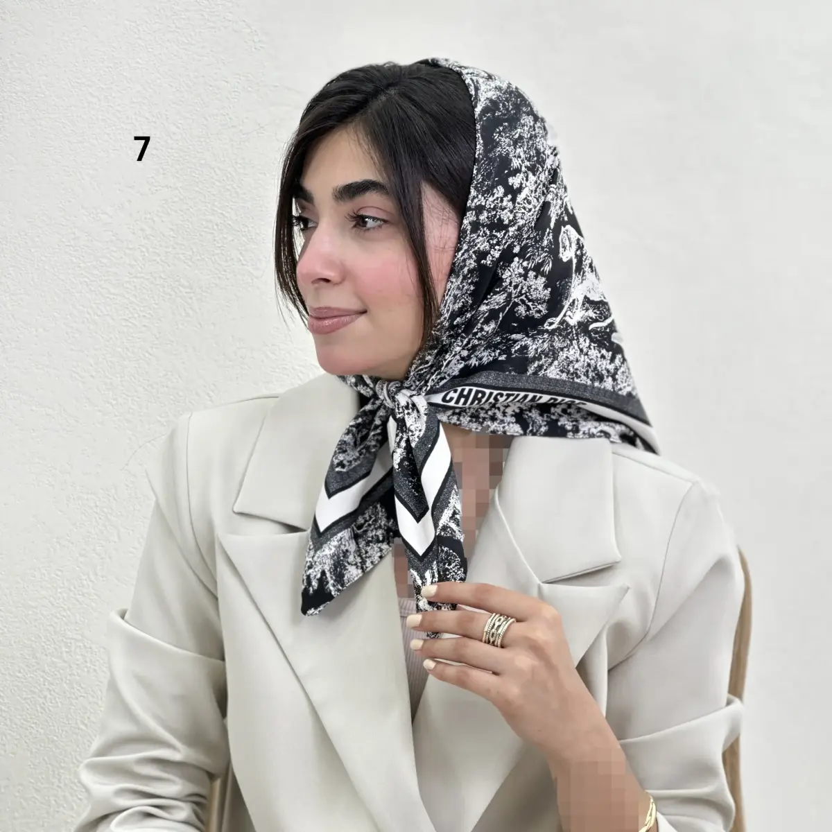مینی اسکارف زنانه طرحدار تویل | آی بولک