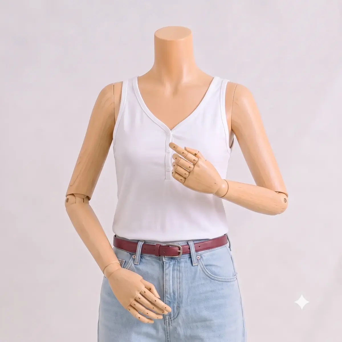 تاپ زنانه بیسیک جلو دکمه | آی بولک
