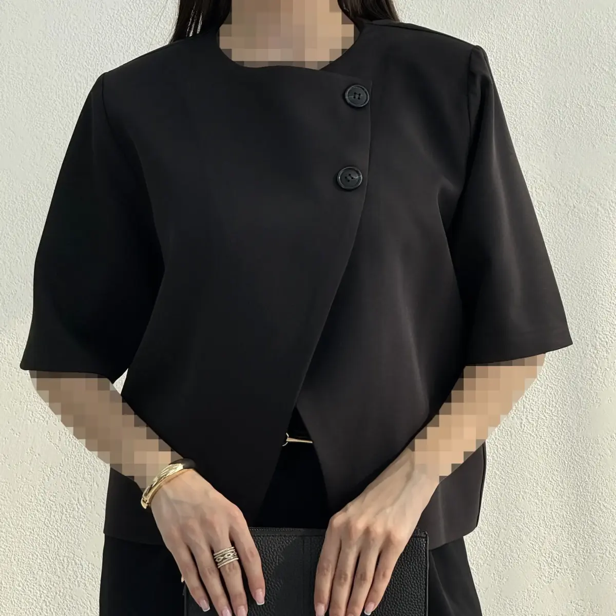 کت زنانه کرپ آستین سه ربع | آی بولک