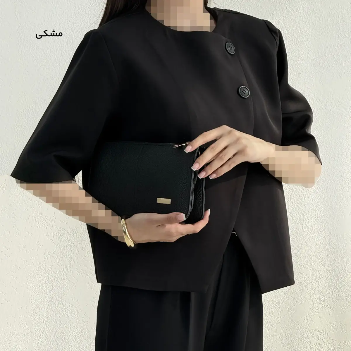کت زنانه کرپ آستین سه ربع | آی بولک