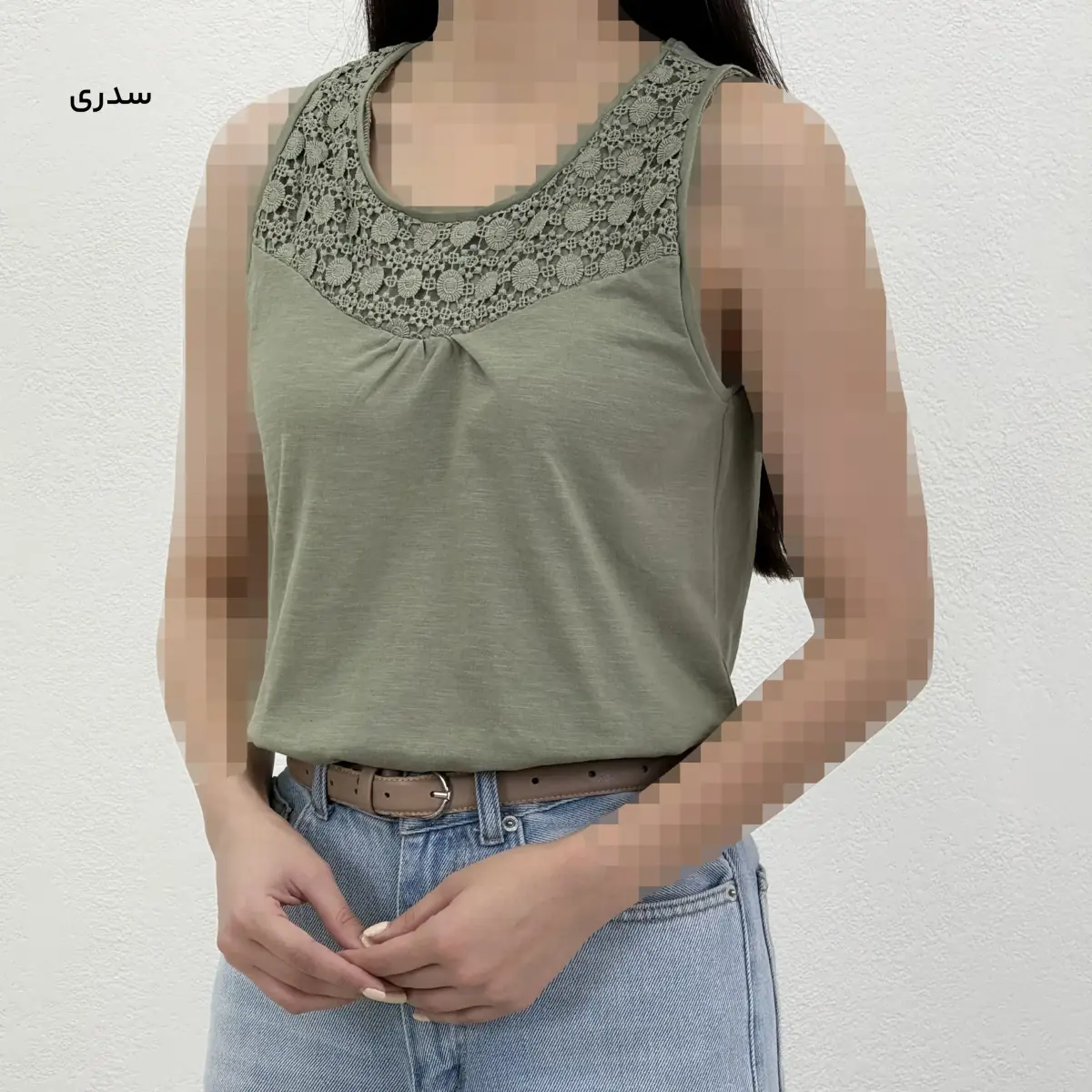 تاپ زنانه حلقه ای یقه گیپوری | آی بولک