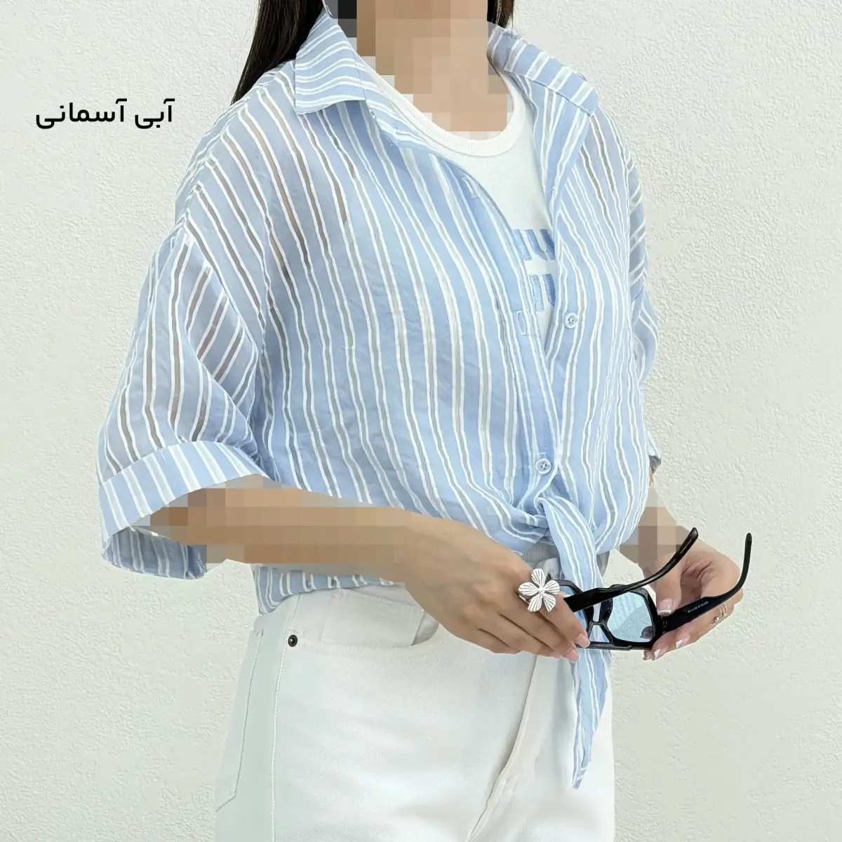 شومیز زنانه دو تیکه پری جلو گره ای | آی بولک