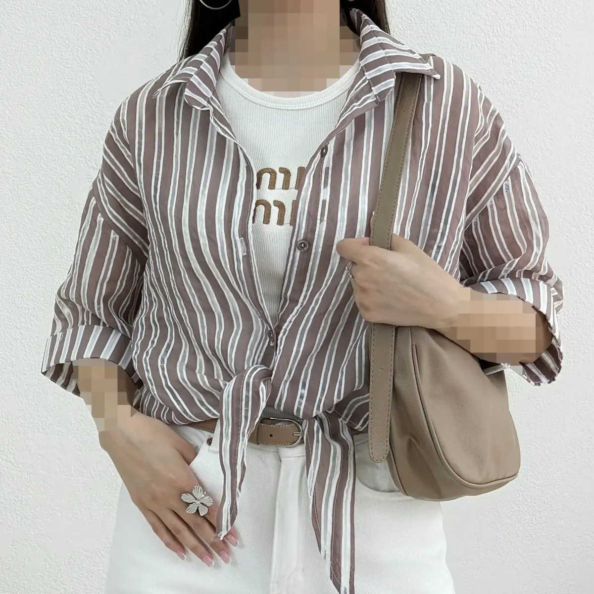 شومیز زنانه دو تیکه پری جلو گره ای | آی بولک