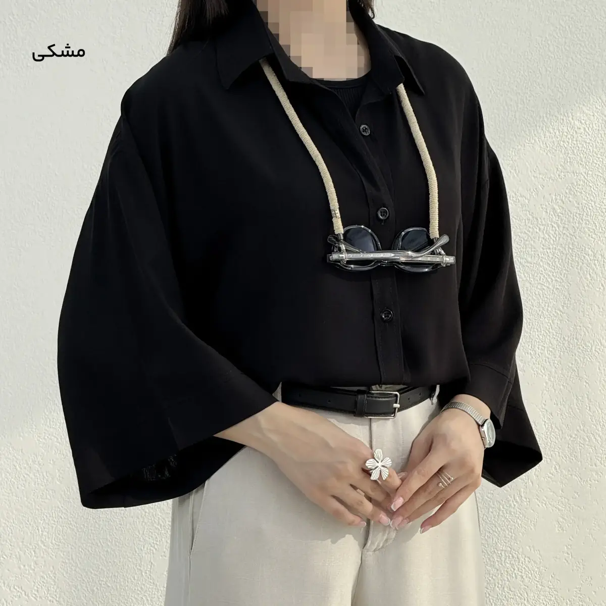 شومیز زنانه باکسی لینن | آی بولک