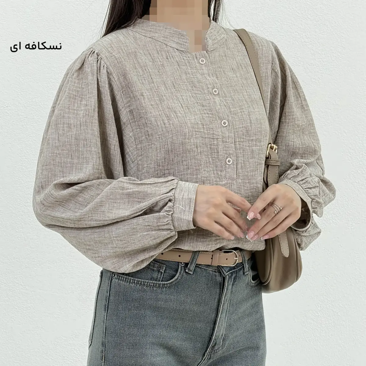 تونیک زنانه لینن جلو بسته | آی بولک