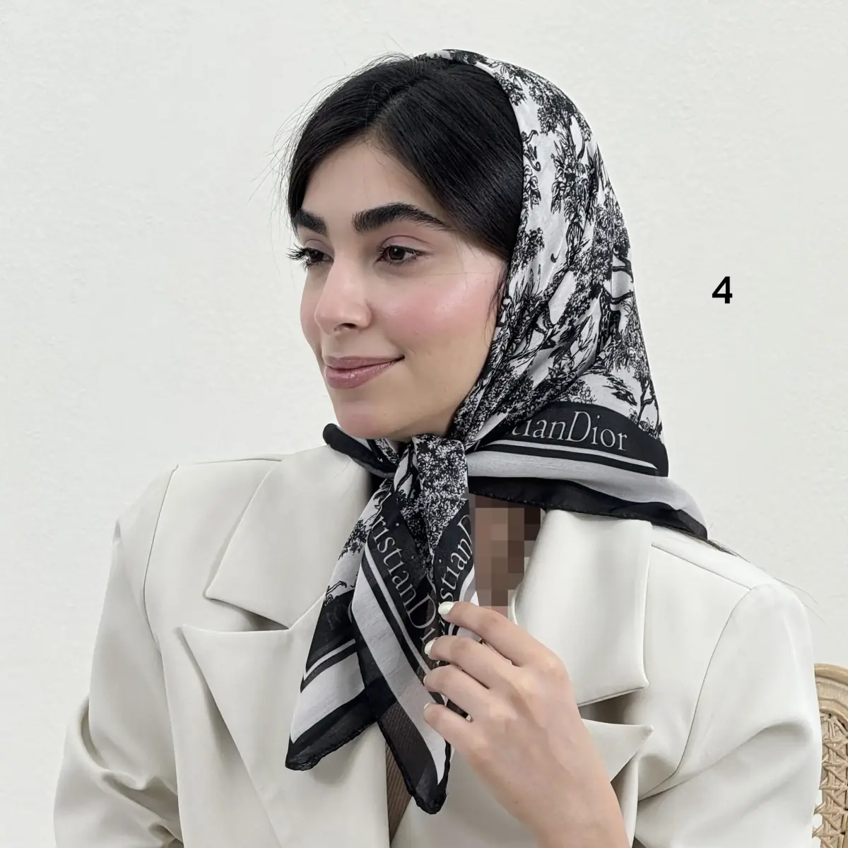 مینی اسکارف زنانه نخی طرحدار | آی بولک