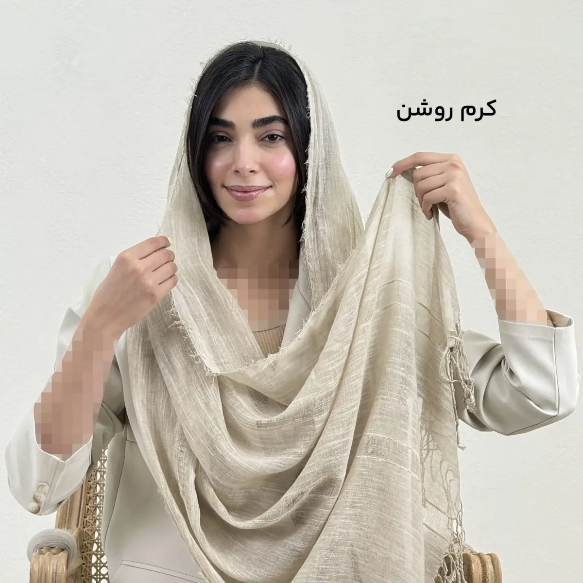 شال زنانه لینن زوما بلا | آی بولک