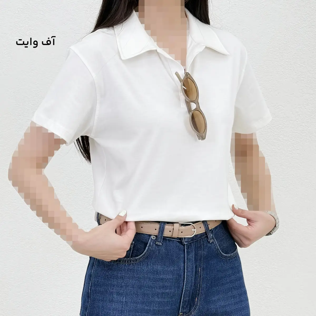 پولوشرت زنانه یقه شکاری بیسیک | آی بولک