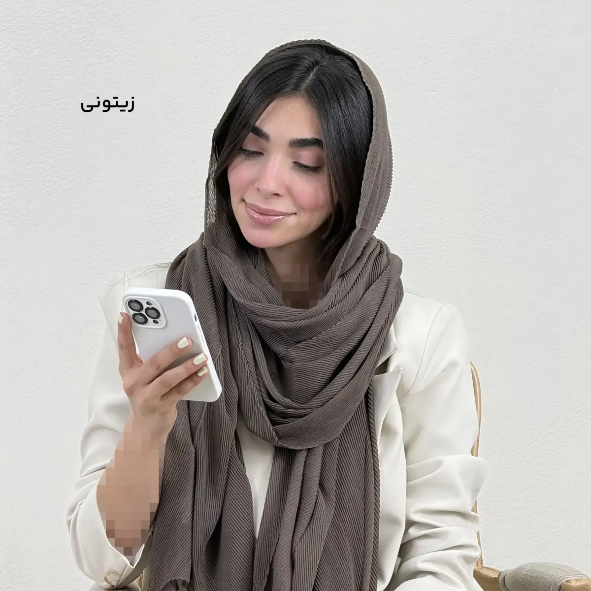 شال زنانه پلیسه برشکا | آی بولک