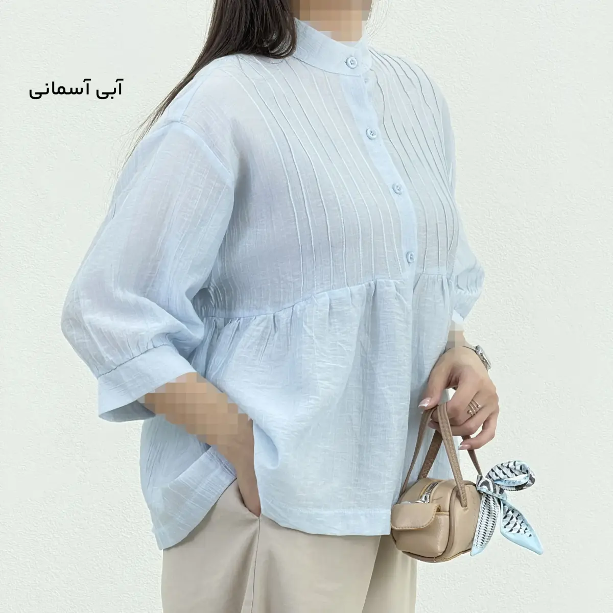 شومیز زنانه شیشه ای رگه دوزی | آی بولک
