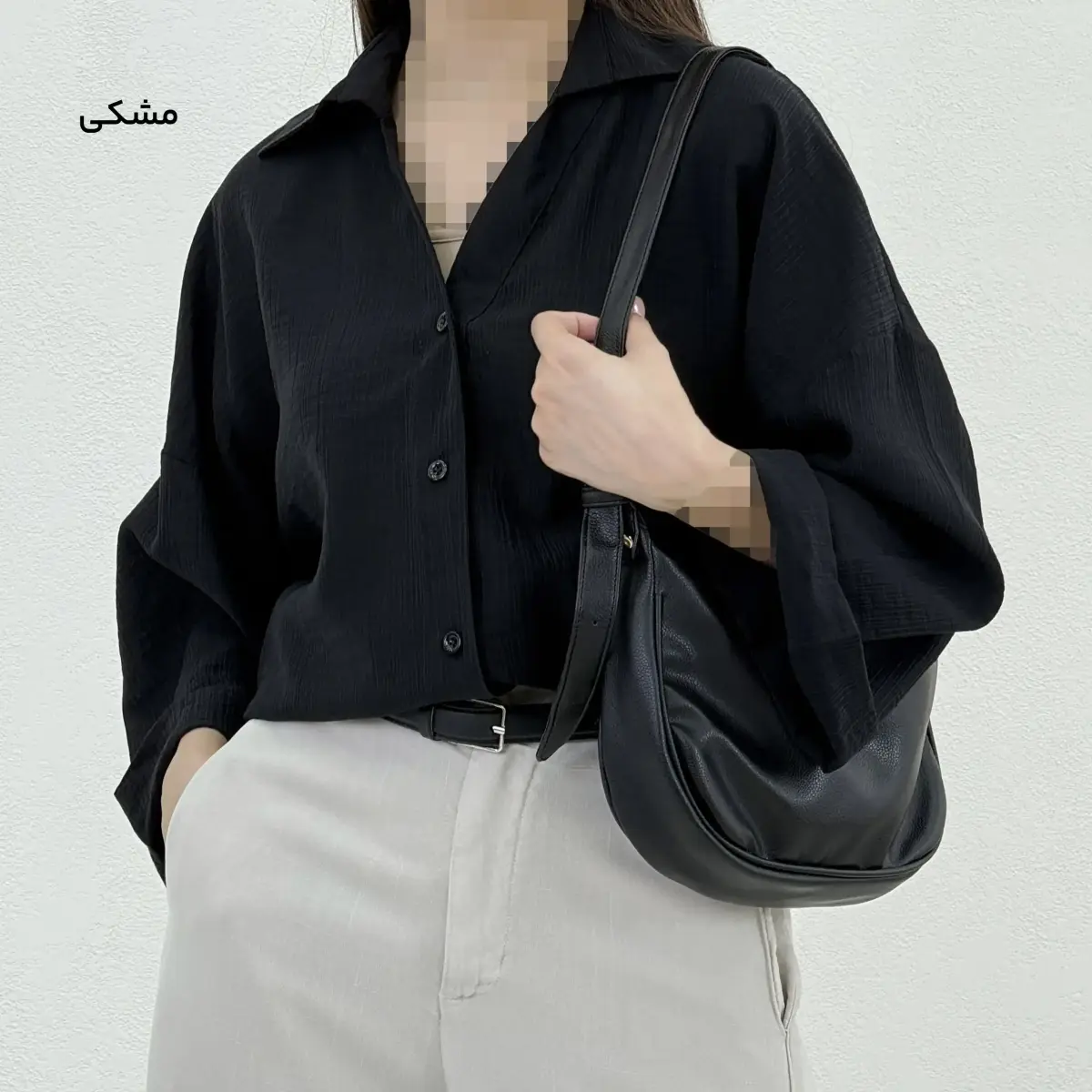 شومیز زنانه شیشه ای آستین دوبل | آی بولک