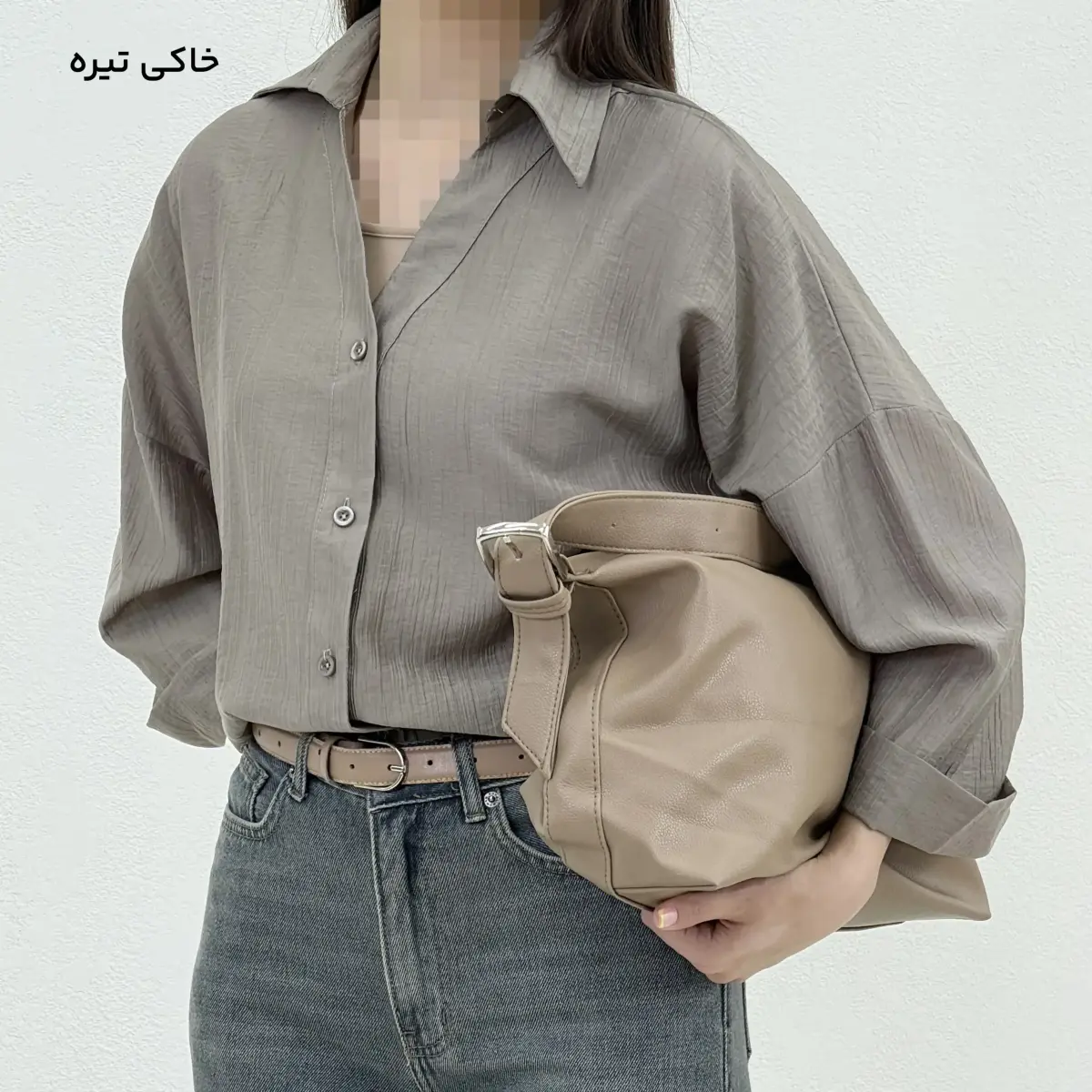 شومیز زنانه شیشه ای آستین دوبل | آی بولک