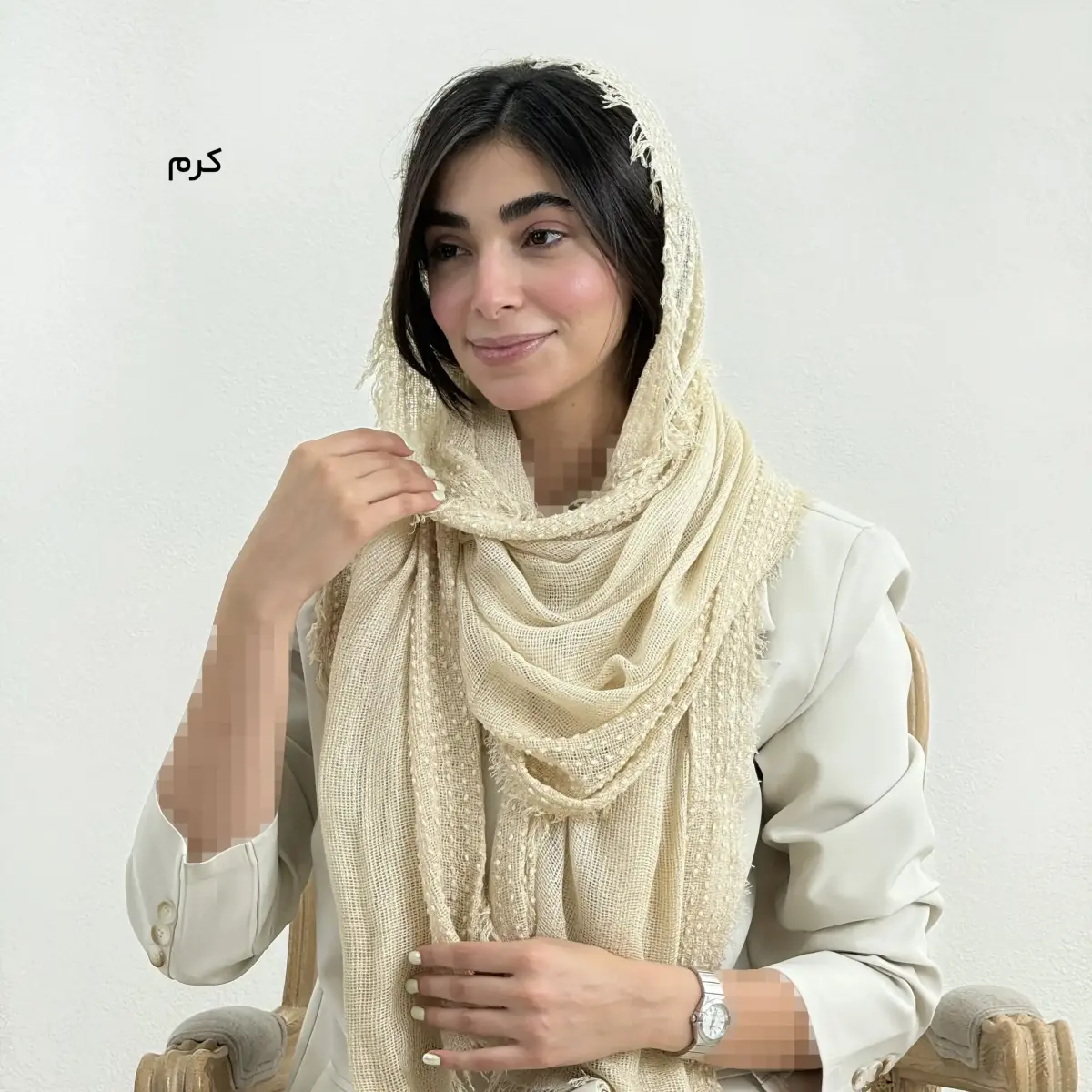 شال زنانه لینن کنفی | آی بولک