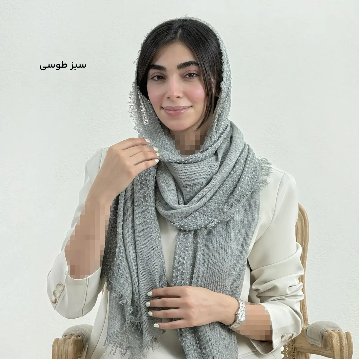 شال زنانه لینن کنفی | آی بولک
