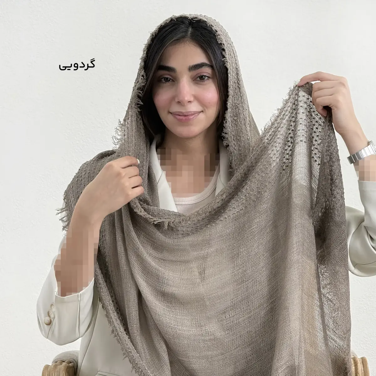 شال زنانه لینن کنفی | آی بولک