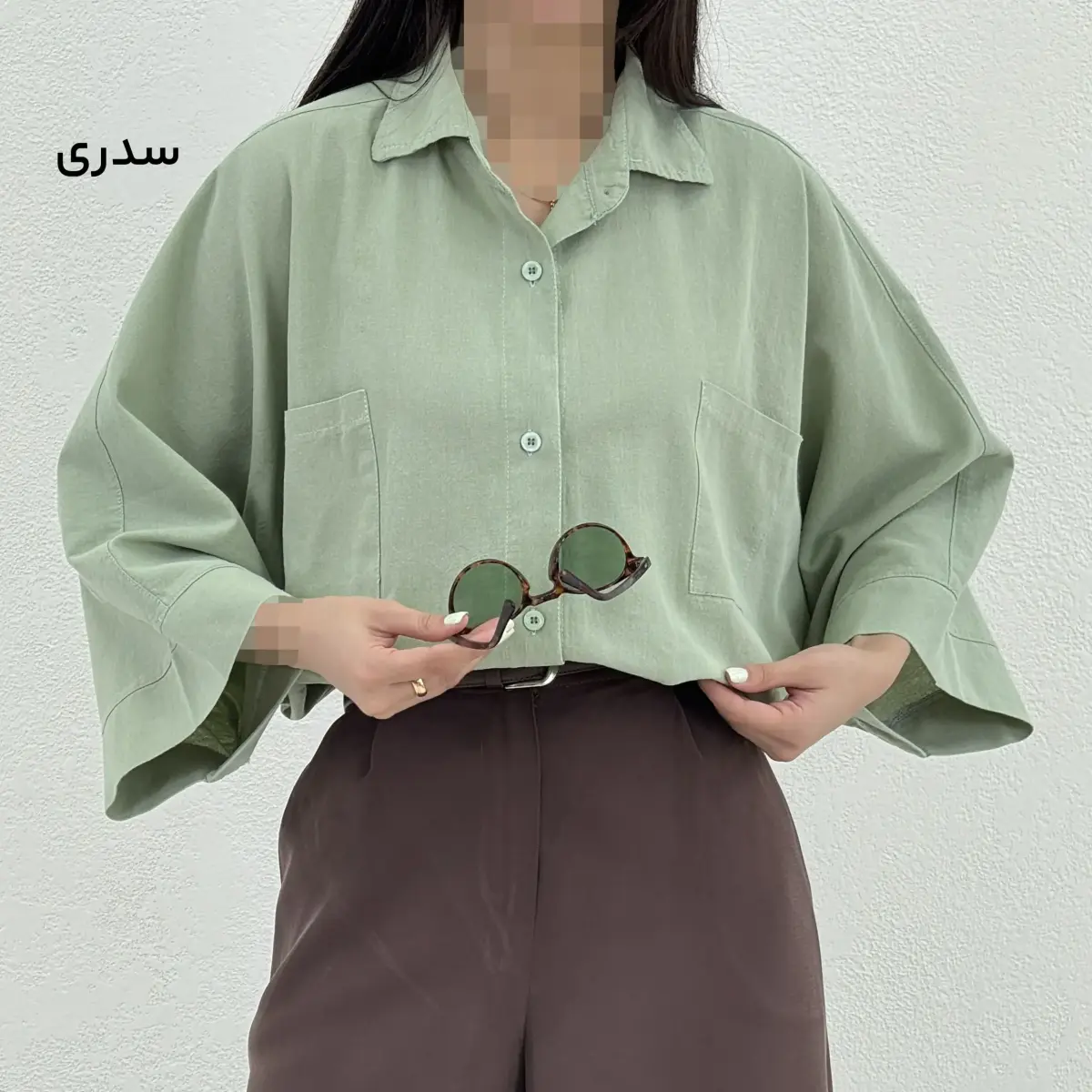 شومیز زنانه باکسی لینن رنگی | آی بولک