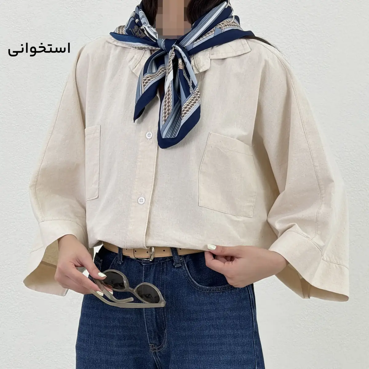شومیز زنانه باکسی لینن رنگی | آی بولک