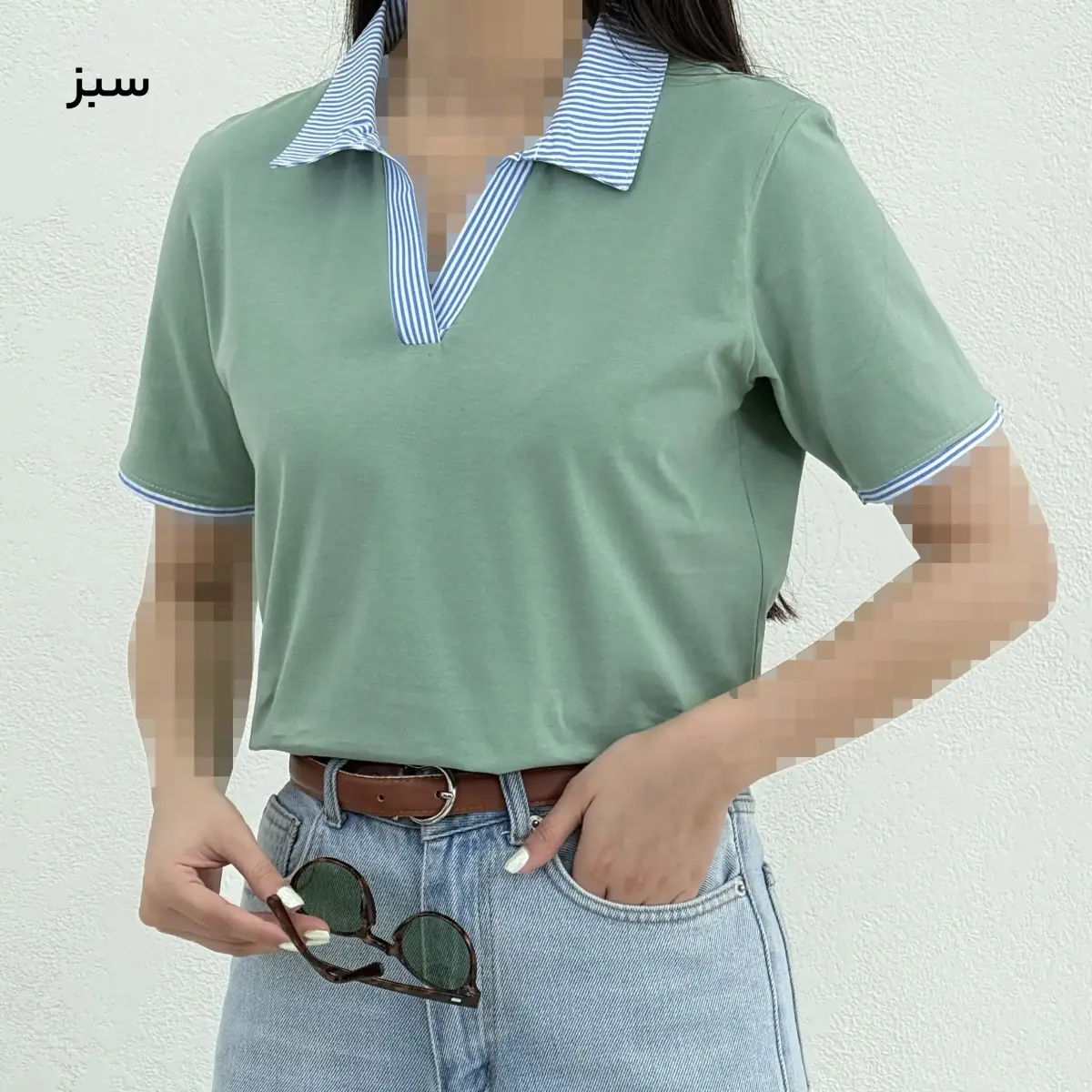 پولوشرت زنانه یقه نساجی | آی بولک