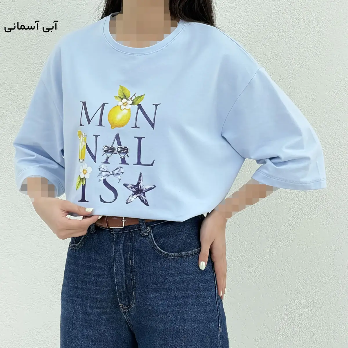 تیشرت زنانه باکسی Monalisa | آی بولک