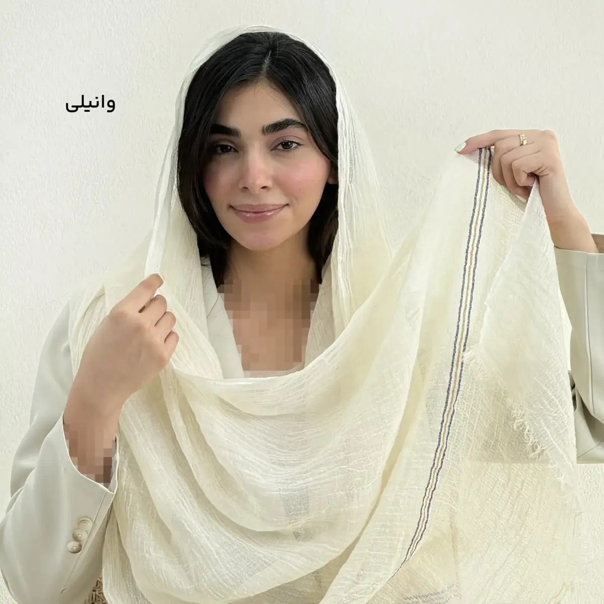 شال زنانه لینن لیدی مارگارت | آی بولک