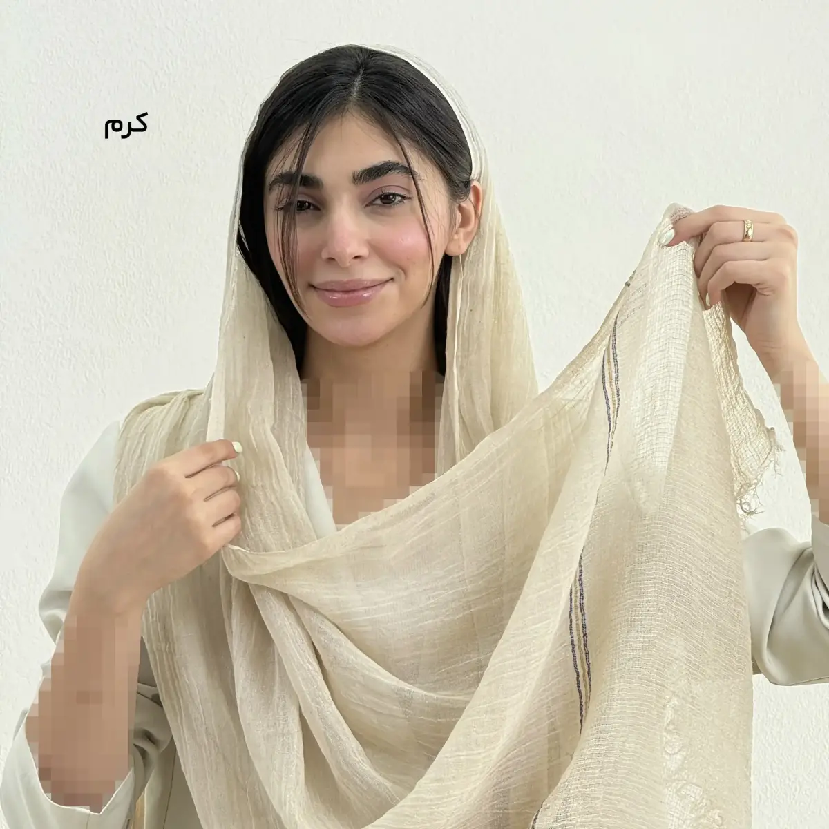 شال زنانه لینن لیدی مارگارت | آی بولک