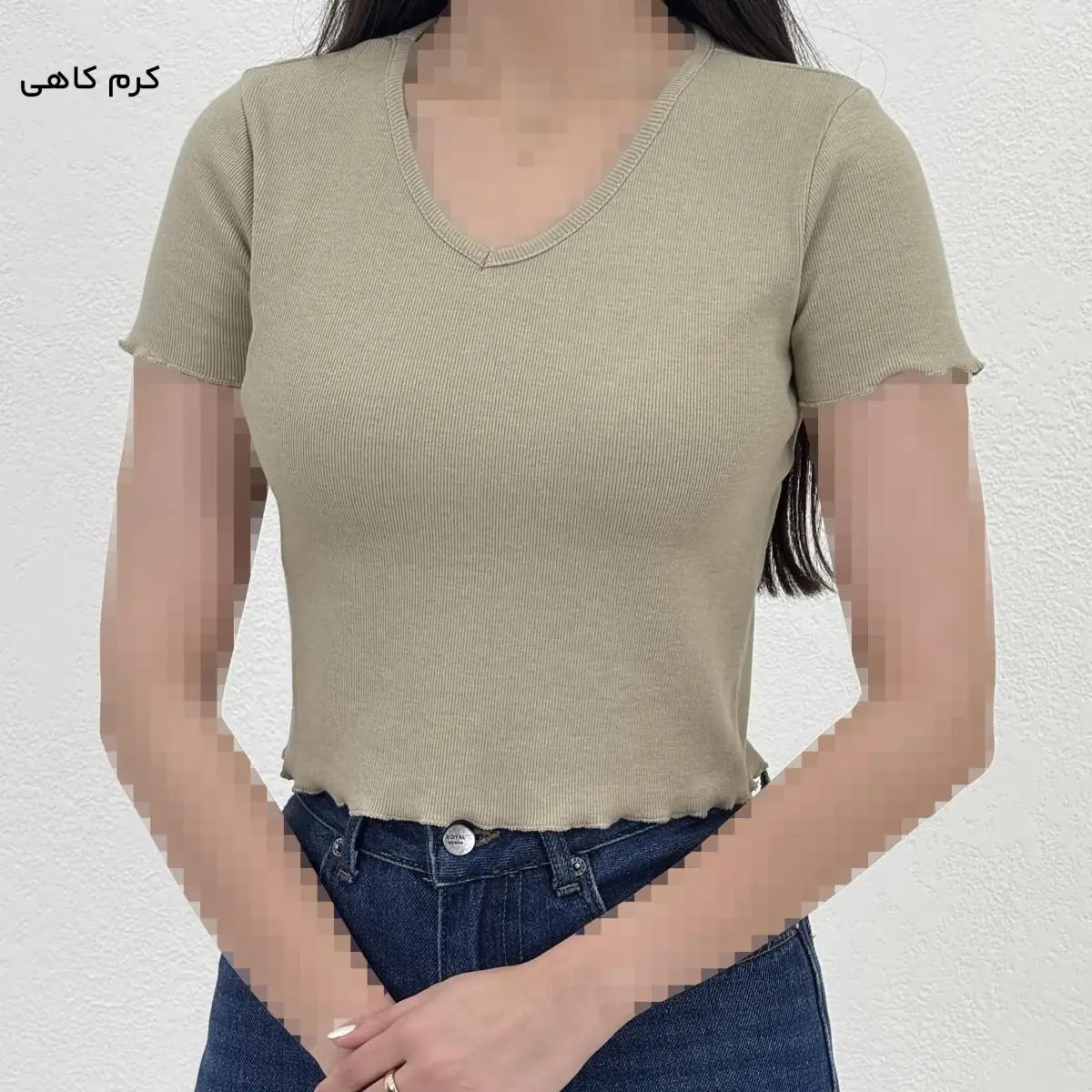 تیشرت کراپ زنانه لب دالبری | آی بولک