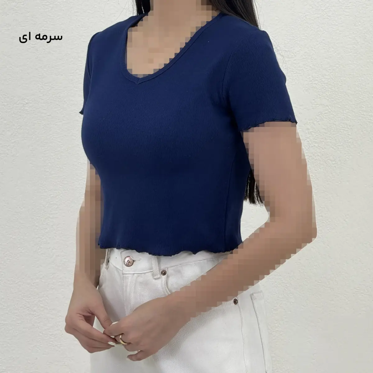 تیشرت کراپ زنانه لب دالبری | آی بولک