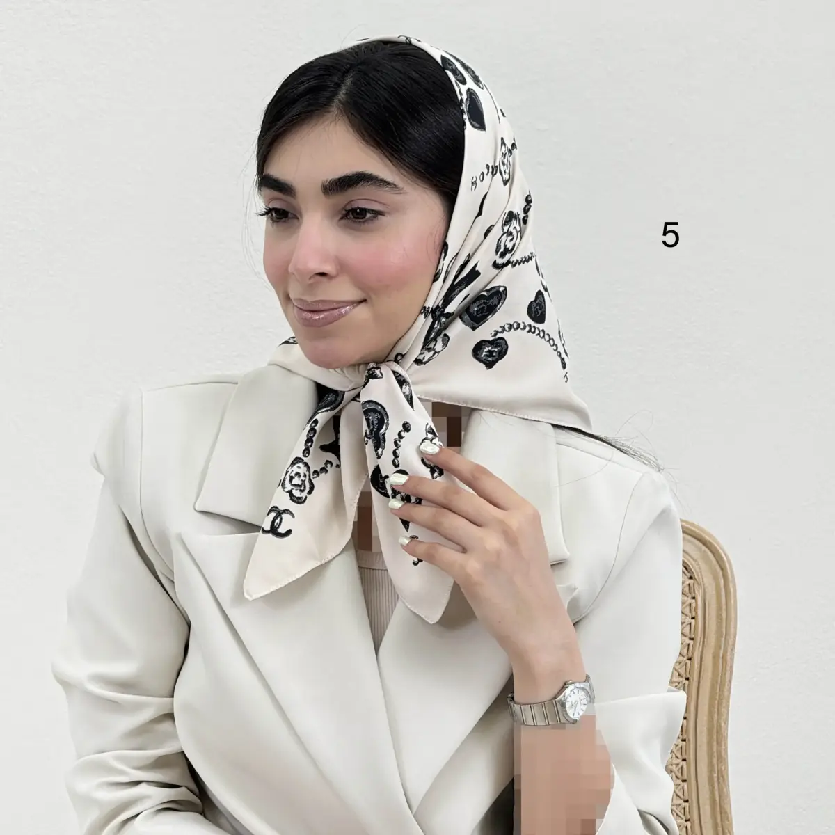 مینی اسکارف زنانه تویل قلبی | آی بولک