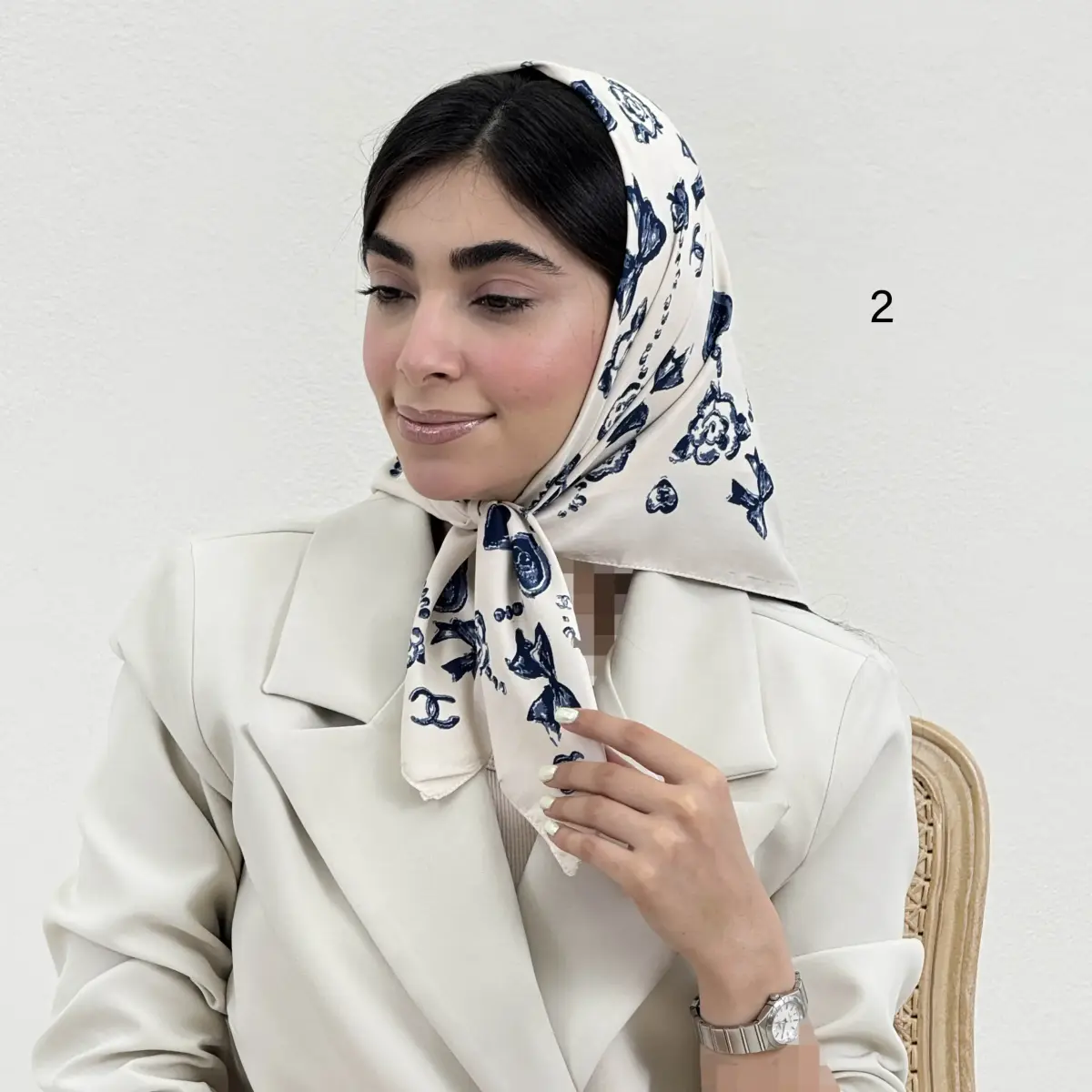 مینی اسکارف زنانه تویل قلبی | آی بولک