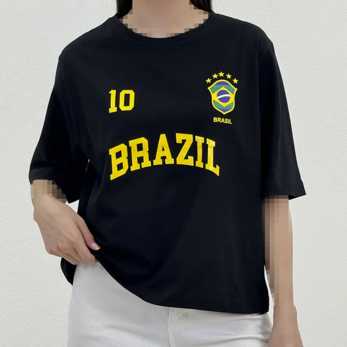 تیشرت زنانه یقه گرد BRASIL | آی بولک