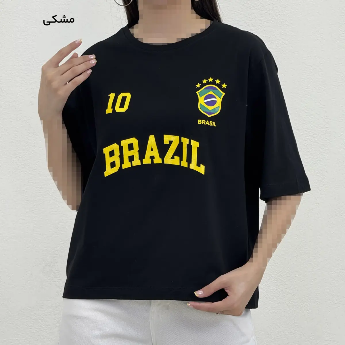تیشرت زنانه یقه گرد BRASIL | آی بولک