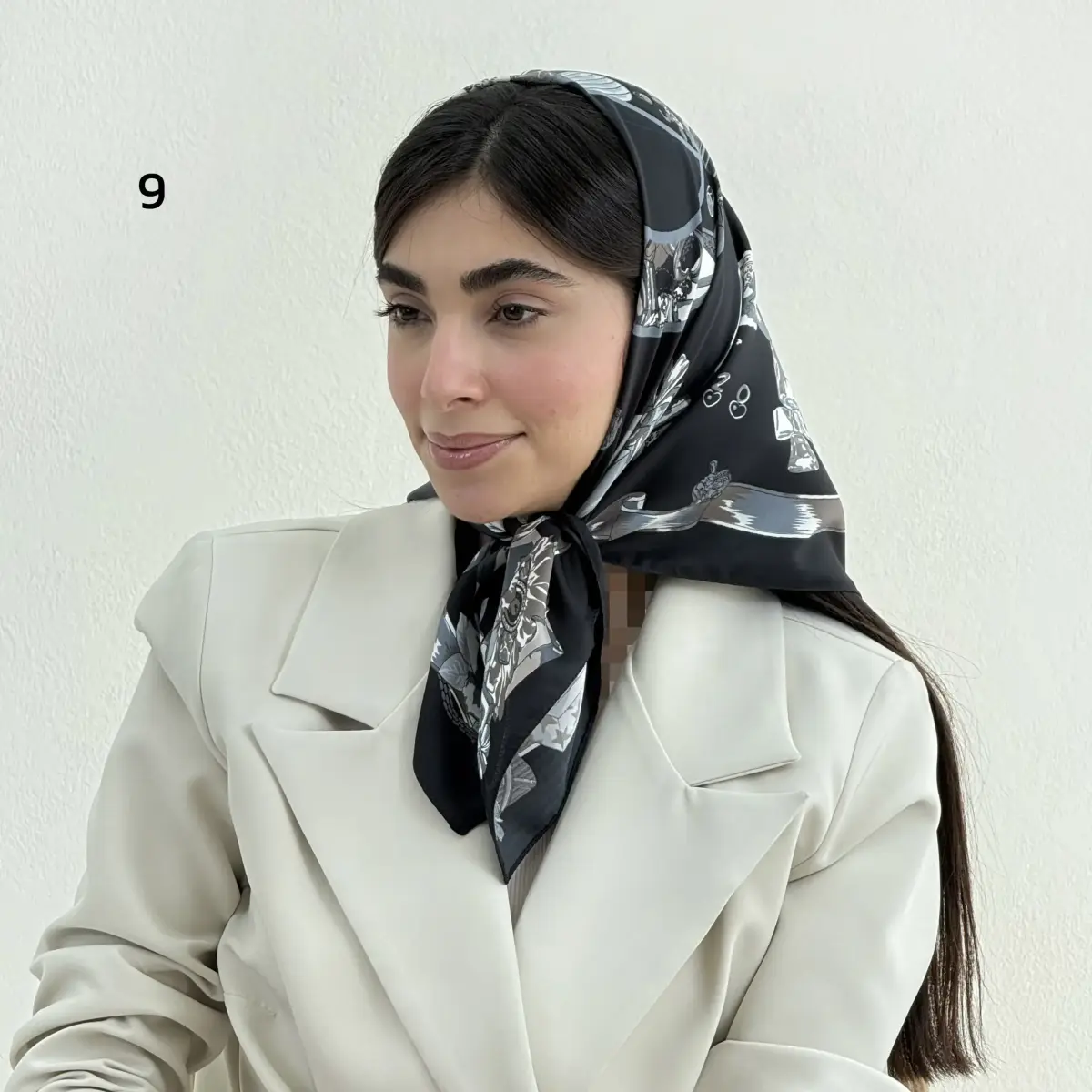 مینی اسکارف زنانه تویل طرحدار | آی بولک