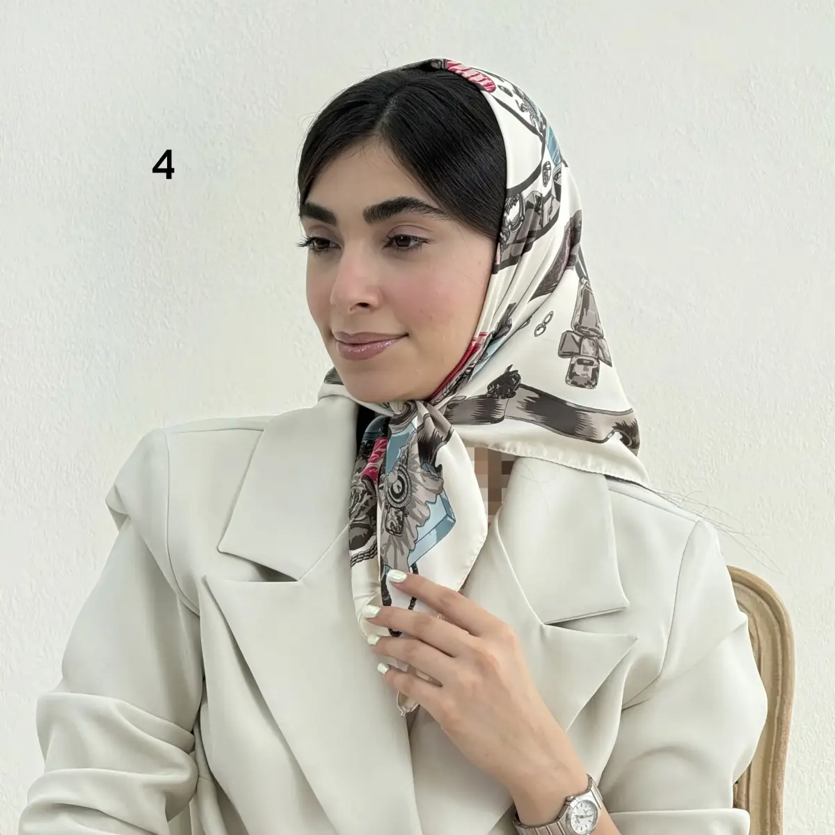 مینی اسکارف زنانه تویل طرحدار | آی بولک