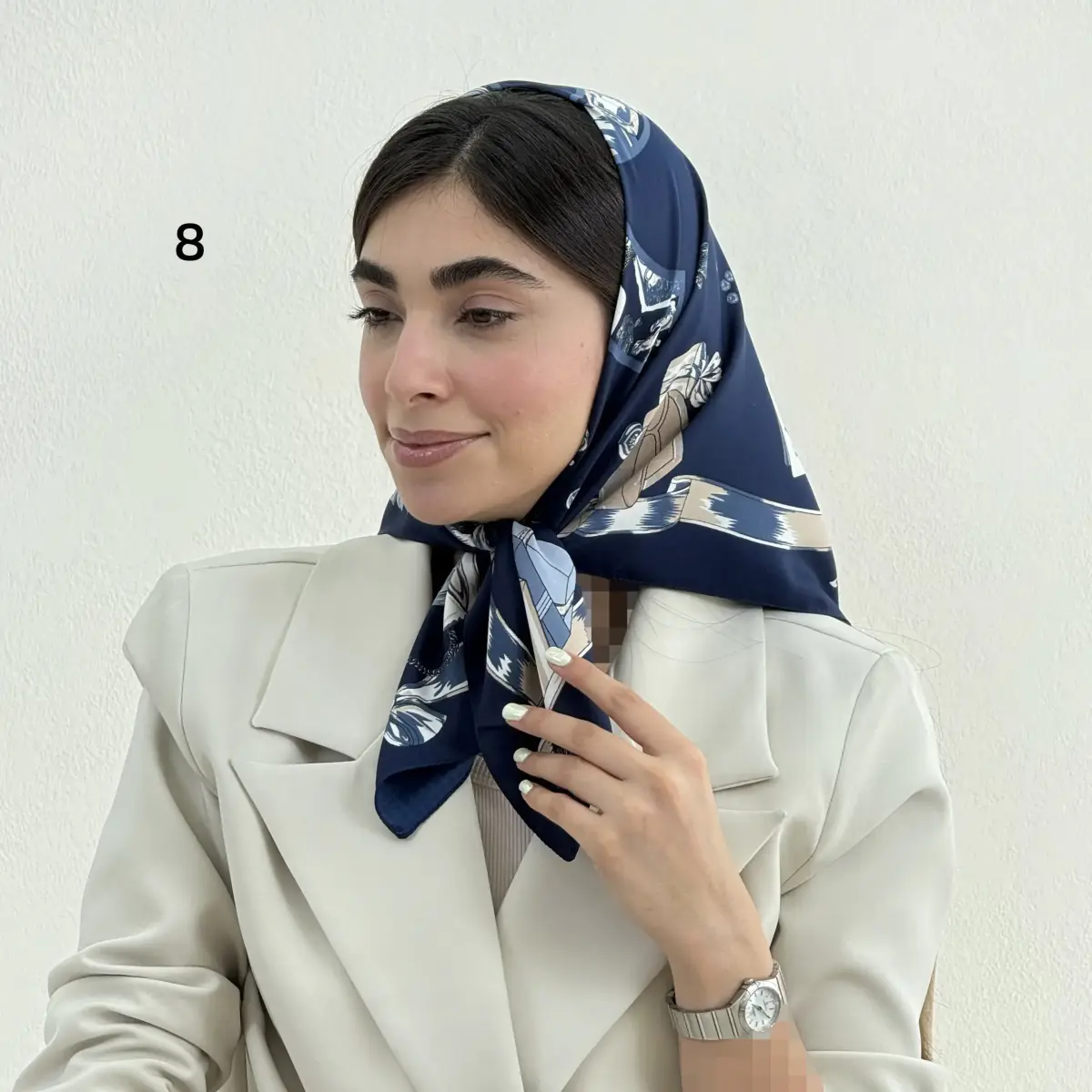 مینی اسکارف زنانه تویل طرحدار | آی بولک