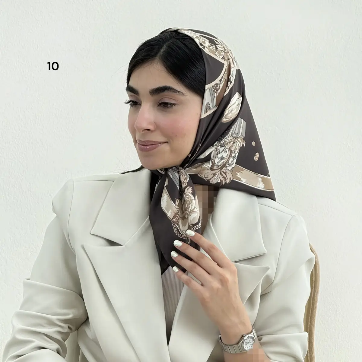 مینی اسکارف زنانه تویل طرحدار | آی بولک