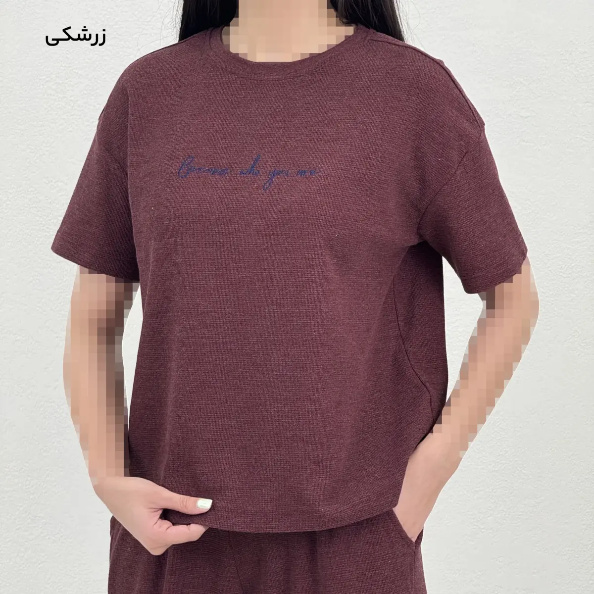 تیشرت زنانه یقه گرد بیسکویتی | آی بولک
