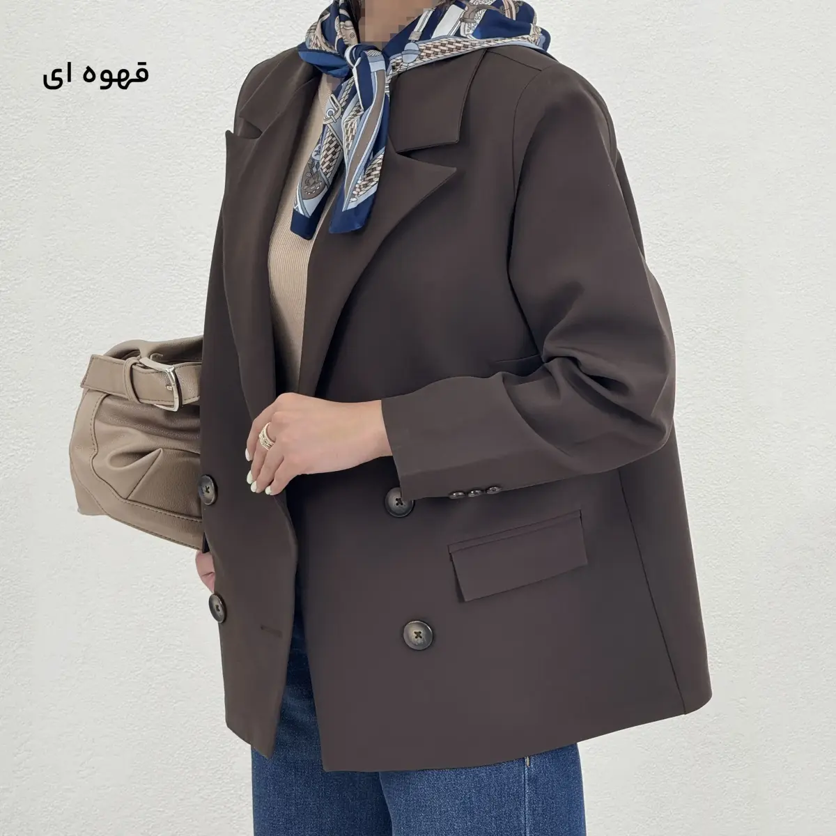 کت زنانه کلاسیک چهار دکمه کرپ | آی بولک