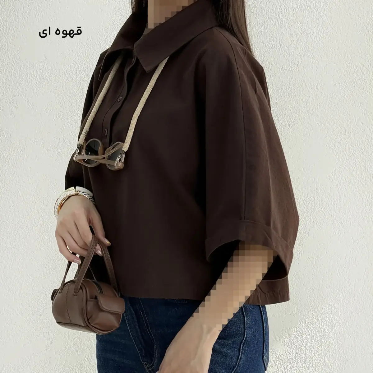 شومیز زنانه لینن جلو بسته | آی بولک