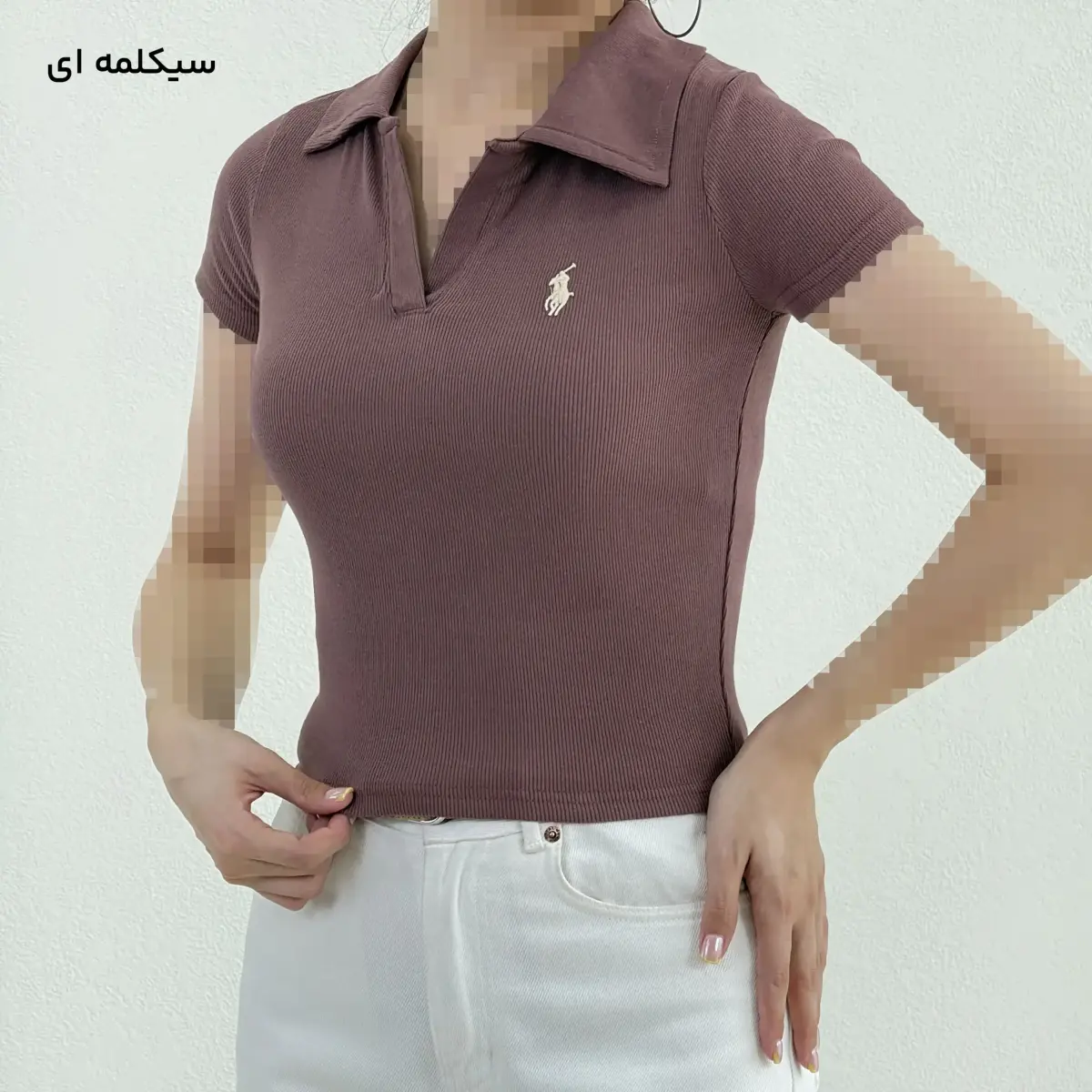 پولوشرت زنانه یقه شکاری کبریتی | آی بولک