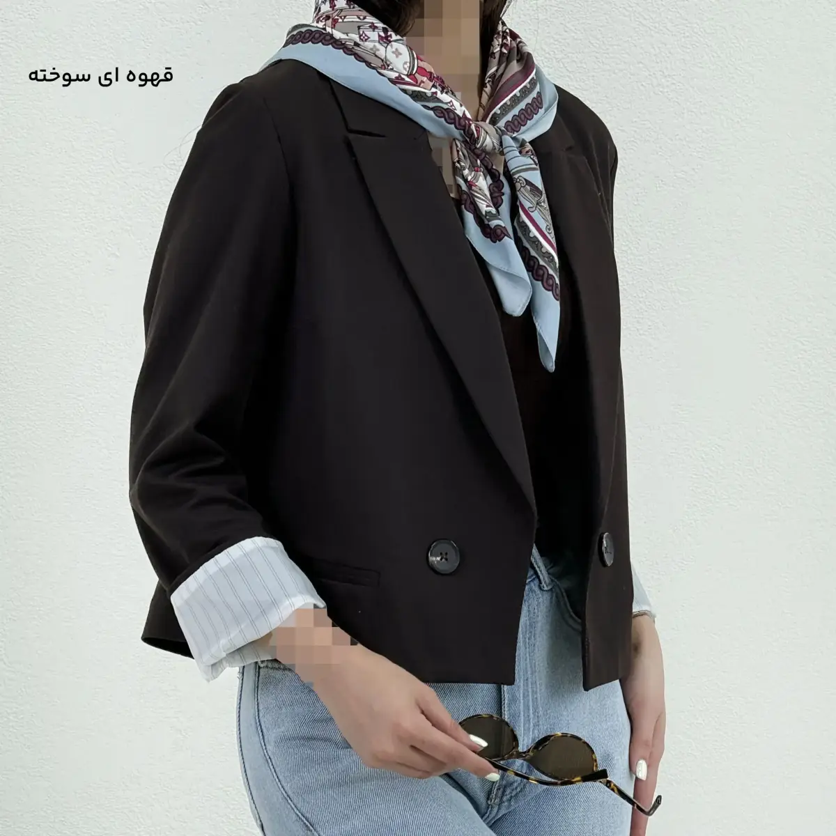 کراپ کت زنانه گاباردین | آی بولک