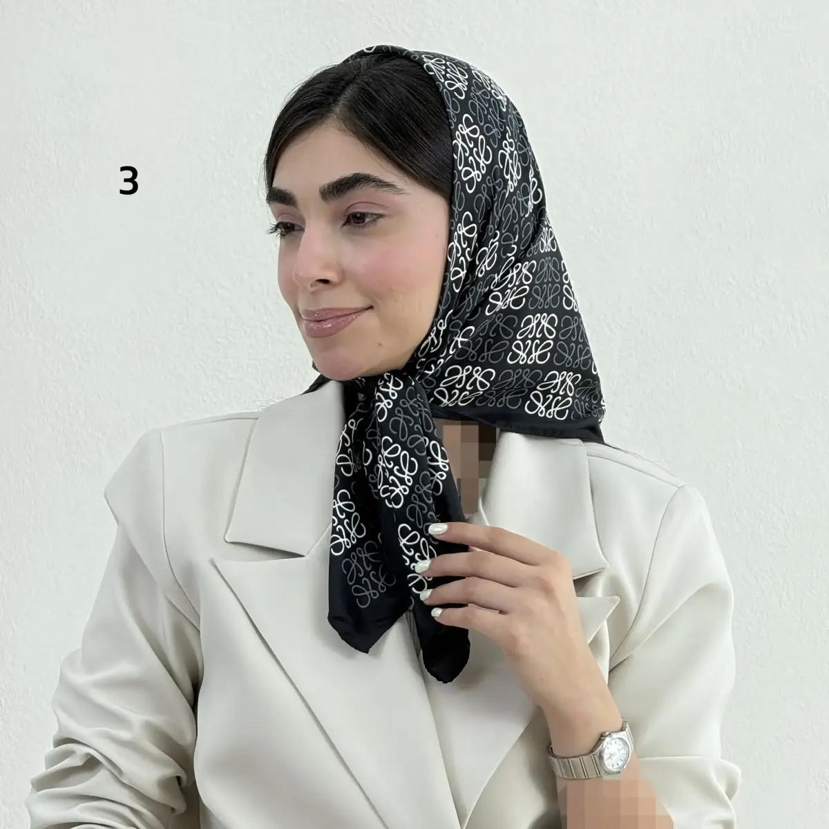 مینی اسکارف زنانه تویل طرحدار | آی بولک