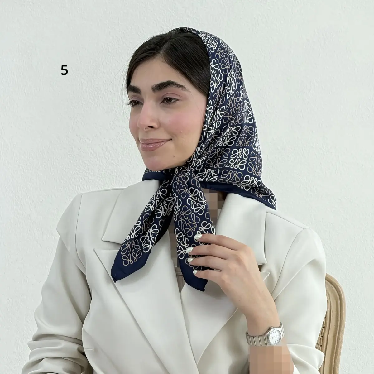 مینی اسکارف زنانه تویل طرحدار | آی بولک