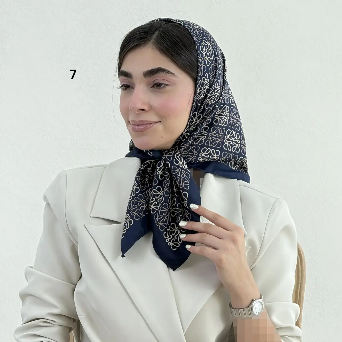 مینی اسکارف زنانه تویل طرحدار | آی بولک