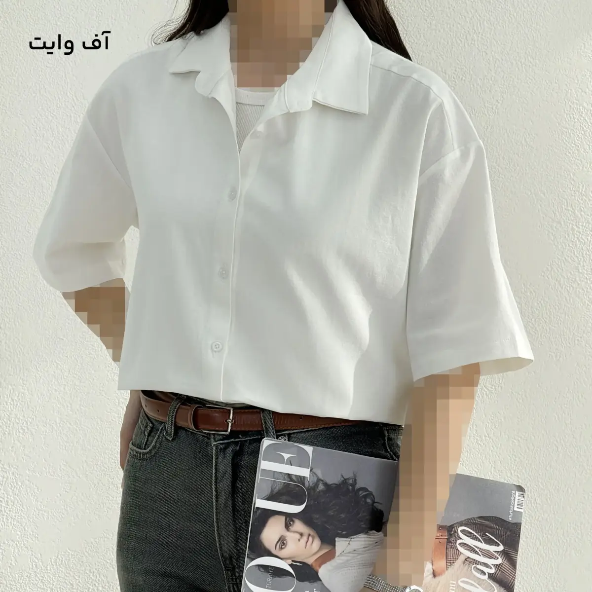شومیز زنانه لینن آستین کوتاه | آی بولک