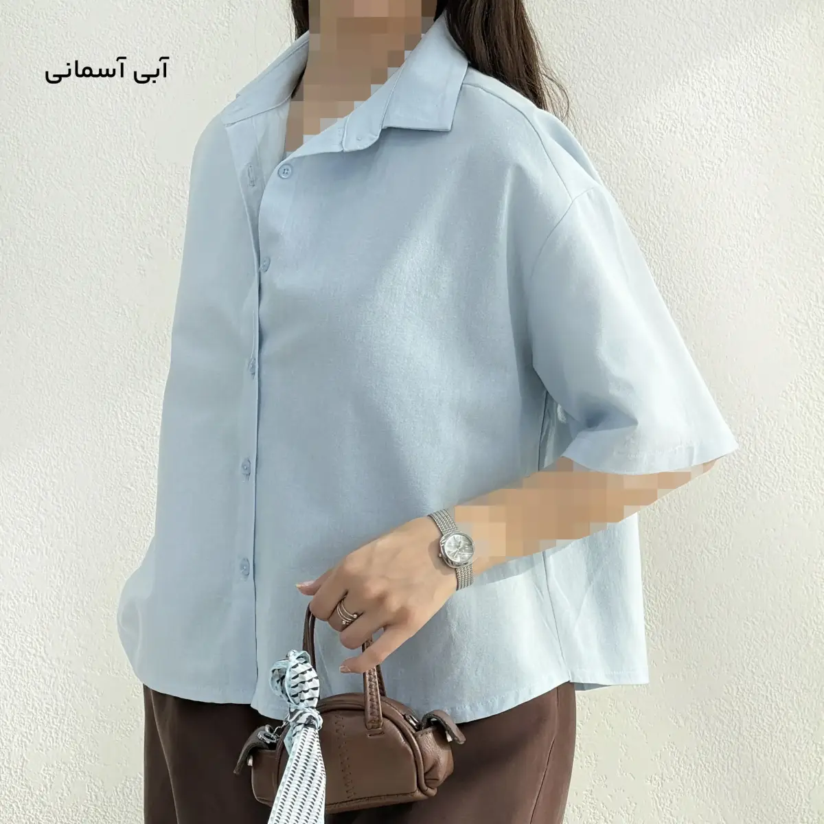 شومیز زنانه لینن آستین کوتاه | آی بولک